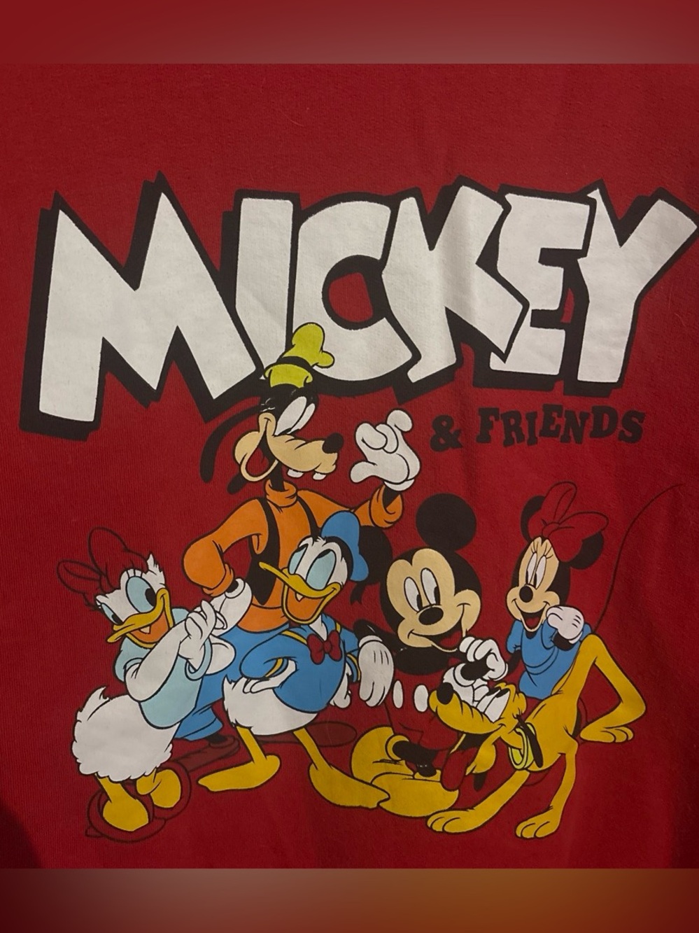 Red Disney Mickey & Friends Sweater